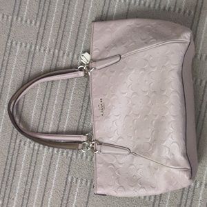 Tan / peach coach bag